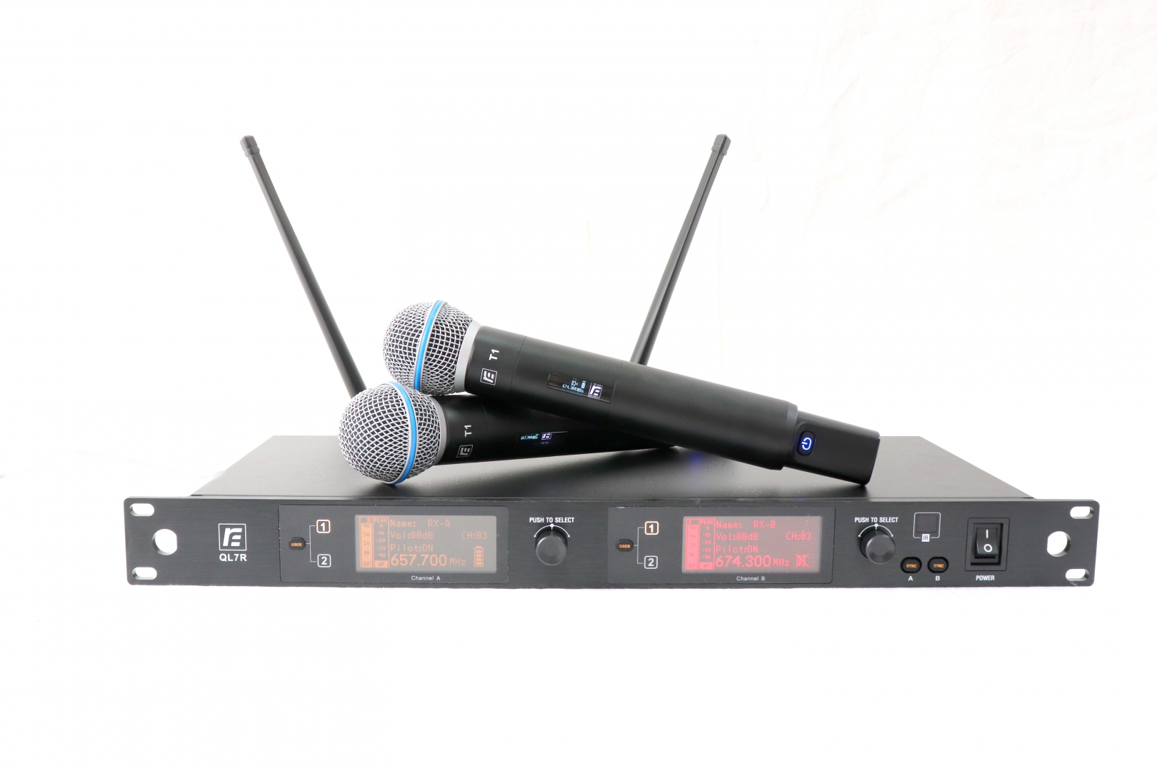 RFIntell QL7R/T1-A 651,800-683,400 МГц 2-канальная радиосистема с 2-мя ручными микрофонами в Ефремове