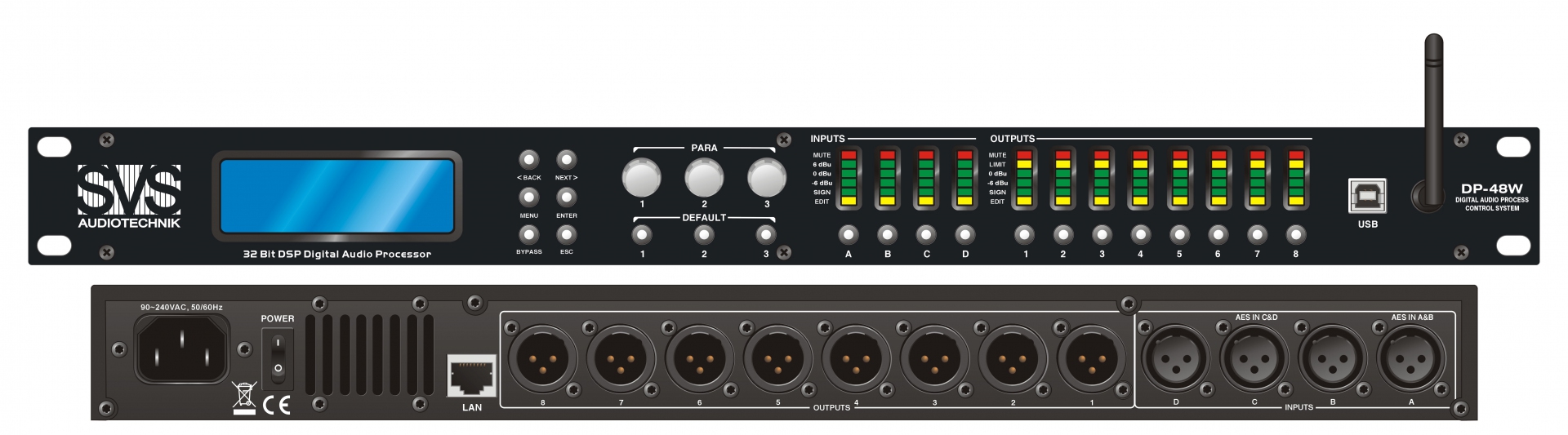 SVS Audiotechnik DP-48W Цифровой процессор: 4 входа 8 выходов в Ефремове